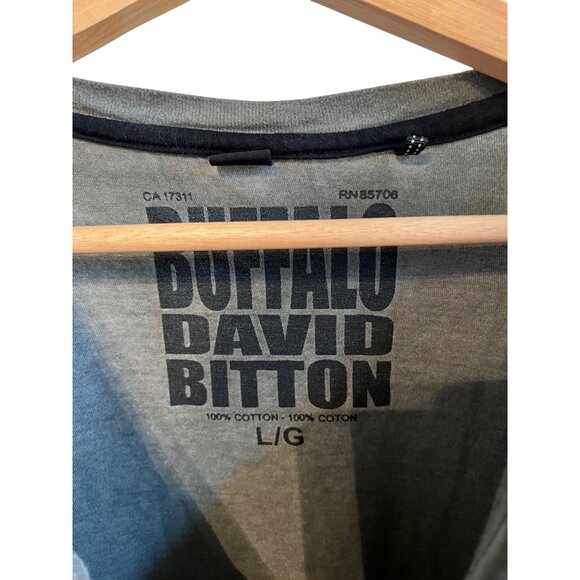 Buffalo David Bitton Gray Short Sleeve Graphic Tee Men's Size L Tshirt Y2K - Picture 2 of 6